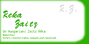 reka zaitz business card